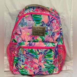 NWOT Lilly Pulitzer, Disney parks, large backpack, Dreamin’ Minnie Daisy Pink